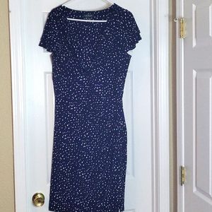 Ralph Lauren navy dot dress